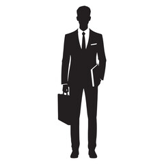 Unbreakable Lawyer silhouette, always ready for the next case - Lawyer illustration - Minimalist Lawyer vector - Profession silhouette
