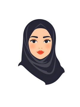 Islam woman clothes flat icon. Muslim, hijab, purdah isolated vector. Culture and religion concept. Vector illustration symbol elements for web design and apps