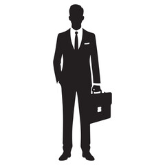 Fearless Lawyer silhouette, a champion of justice - Lawyer illustration - Minimalist Lawyer vector - Profession silhouette
