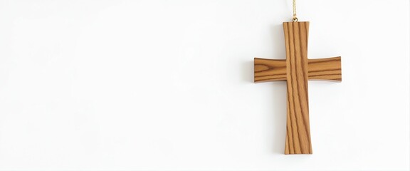 Minimalist Wooden Cross for Christians