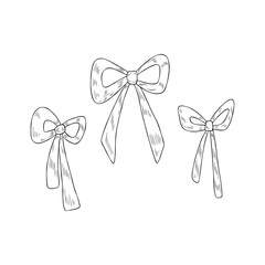 Set of outline ribbons. Good for labels, logo and simple elements