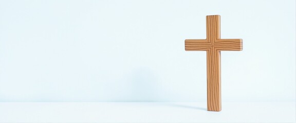 Minimalistic Picture With Christian Wooden Cross