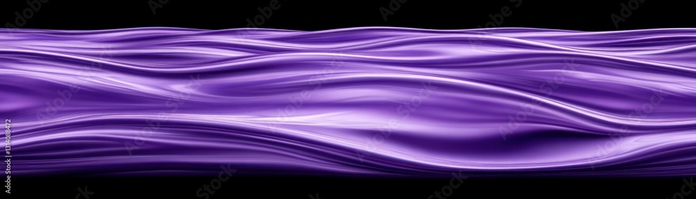 Poster a flowing abstract rendering of vibrant violet fluid textures