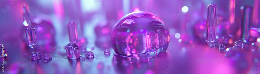 Aufkleber close up photography showing glass objects with color reflection