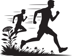 Running vector illustration