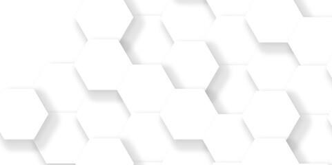 Abstract tech Geometric white background. Vector banner design with hexagons. Vector hexagons pattern. Abstract background with hexagons Abstract hexagon polygonal pattern texture.