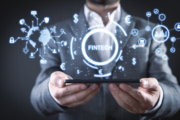 Fintech. Financial technology concept. Finance. Business