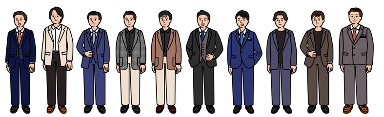 フォーマルな服装の男性セット　Formal attire men set　卒業式　卒園式　保護者　親	
