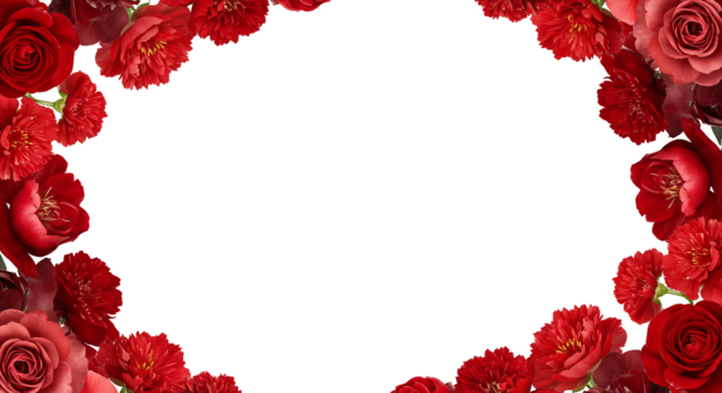 red flower art borders and transparent background, frame, wallpaper, background, abstract