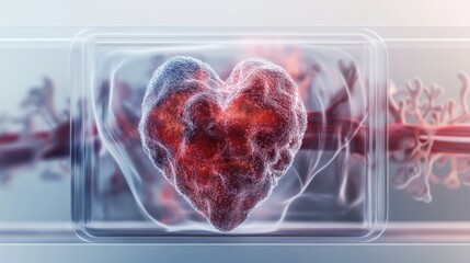 Exploring the heart 3d visualization of cardiac health medical science digital art healthcare educational concept