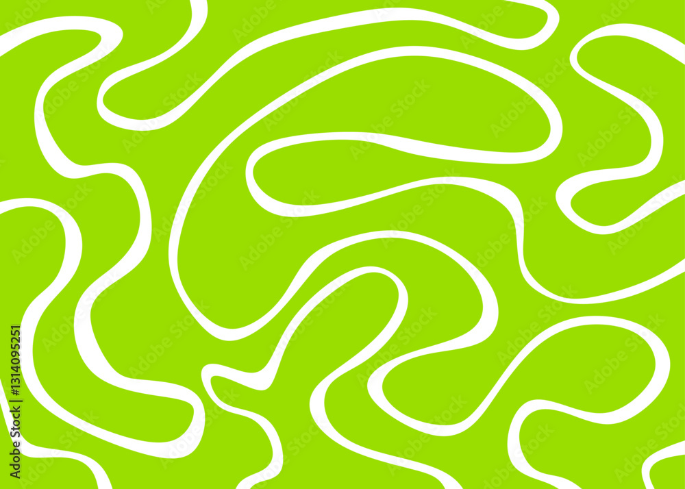 Poster abstract background with seamless wavy line pattern
