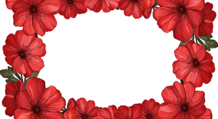 red flower art borders and transparent background, frame, wallpaper, background, abstract