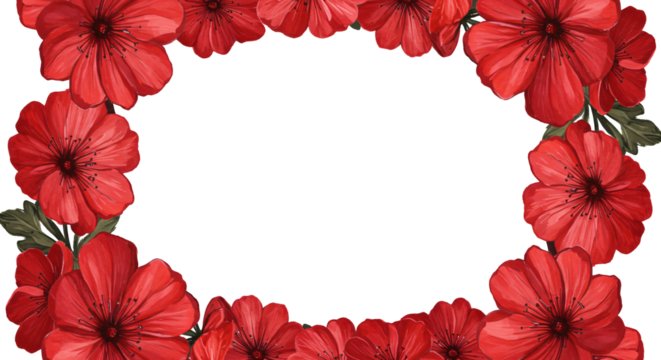 red flower art borders and transparent background, frame, wallpaper, background, abstract