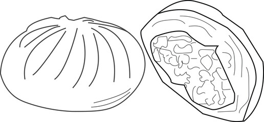 The Illustration of China Food Called Bakpao