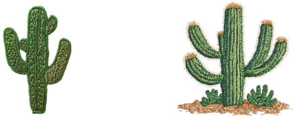 Cacti growth and display desert region nature illustration vibrant environment artistic representation