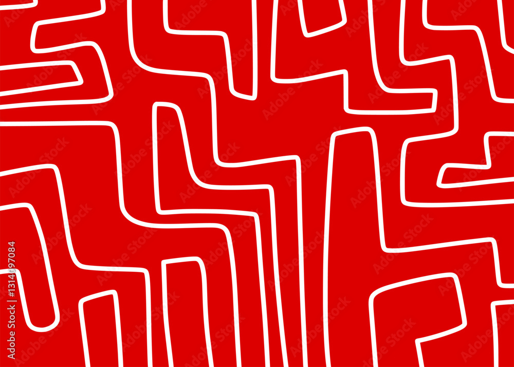 Poster minimalist background with seamless maze line pattern