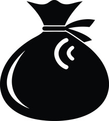 Money Bag Silhouette Vector, Money Bag Clipart, Money bag icon