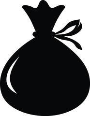 Money Bag Silhouette Vector, Money Bag Clipart, Money bag icon