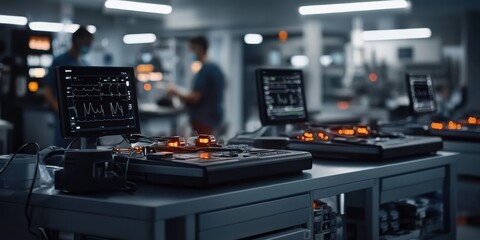 Pulse and rhythm captured in the heart of a medical facility during a critical moment Generative AI