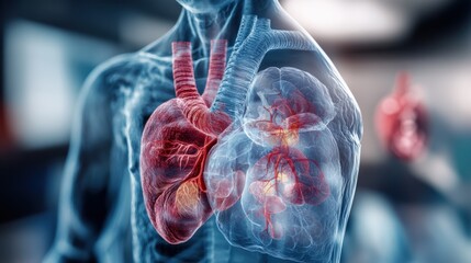 Exploring the human heart and lungs anatomy medical illustration educational content clinical environment close-up view health awareness