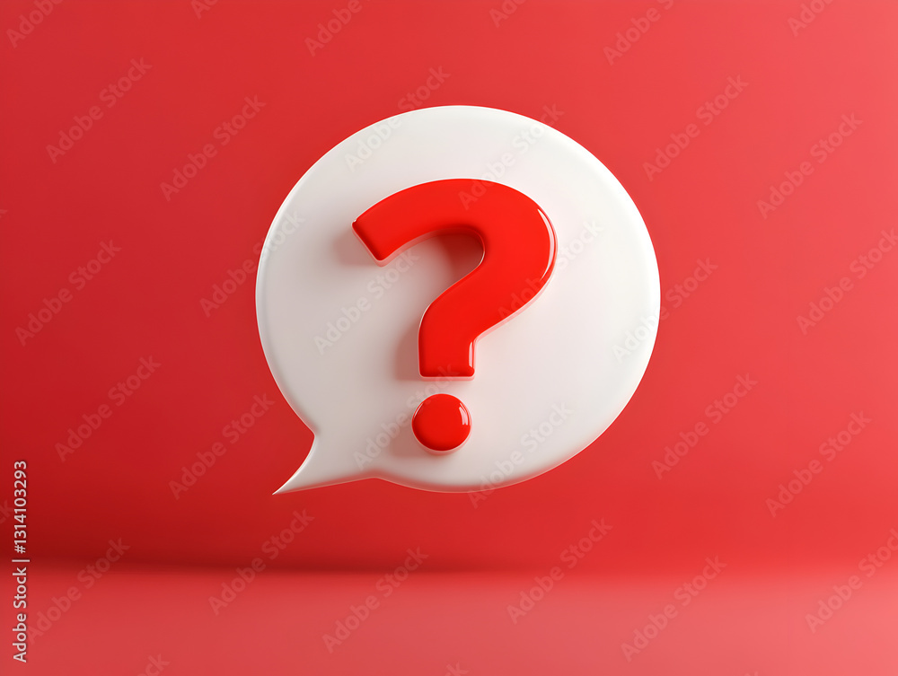 Poster attention-grabbing 3d speech bubble with an exclamation mark for notifications and announcements