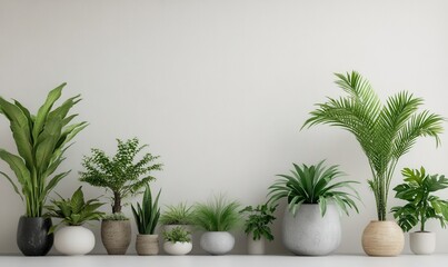 Fresh green plants arranged in a clean minimalist setting, symbolizing simplicity and healthy living.
