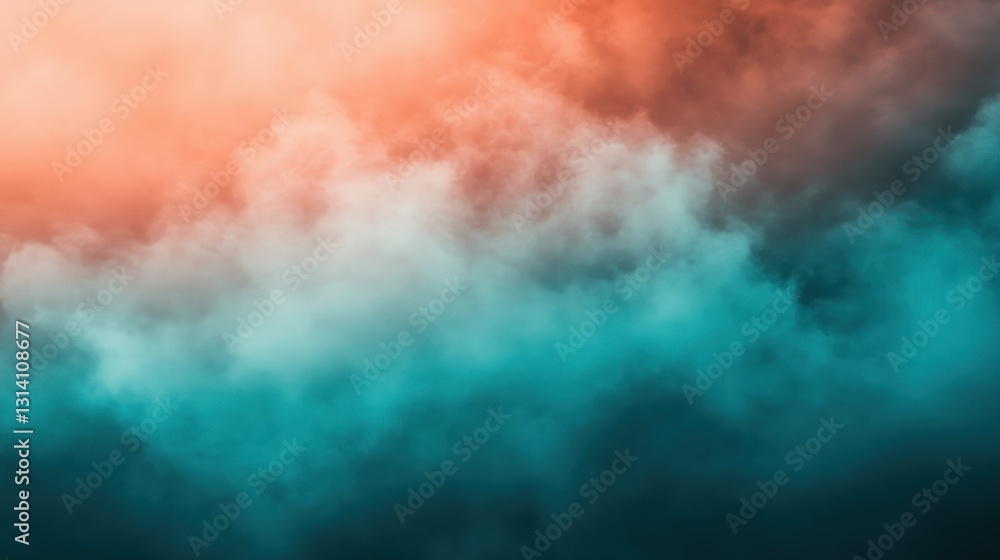 Poster an abstract image of layered clouds with varying colors