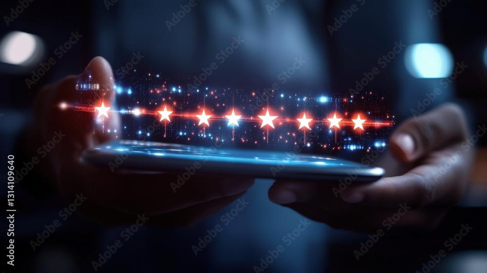 Poster digital transformation action futuristic technology virtual environment user interaction augmented r
