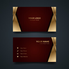 Elegant gold-accented business cards on dark background (1)