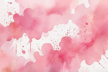 A soft, pink watercolor background with splatters and blots of paint, creating a dreamy, abstract text
