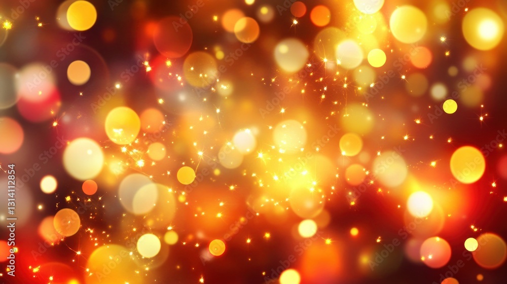 Aufkleber a beautiful abstract image of bokeh golden lights and sparkles