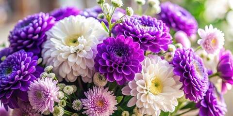 Captivating purple and white flower portraits: breathtaking floral photography.