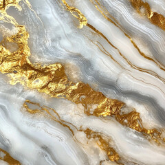 Abstract gold and white marble texture.