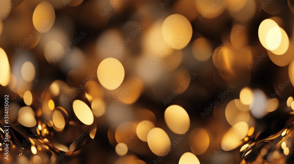 Poster enchanting glow of warm bokeh lights blending in an abstract tapestry generative ai