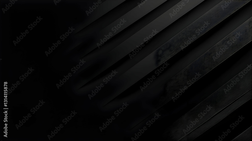 Poster dark elegance black abstract background with subtle gold textured lines 3d rendered pattern in diago