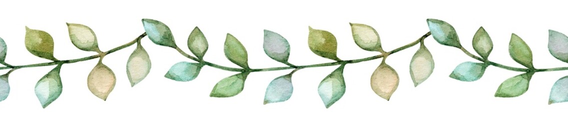 Colorful watercolor leaves pattern suitable for design projects and creative art applications is vibrant and charming