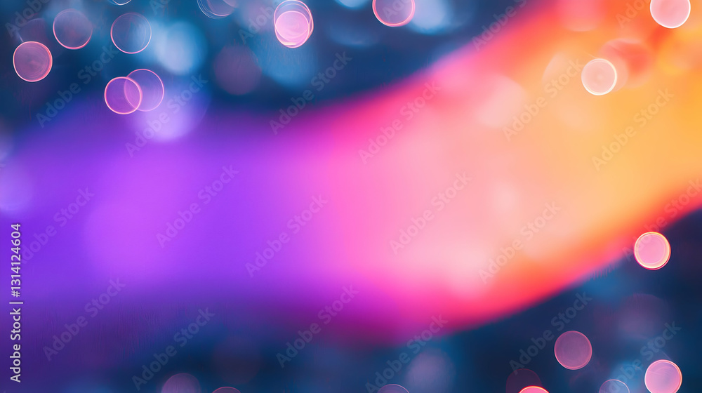 Aufkleber vivid abstract background with soft bokeh effect smooth gradient blend of purple pink orange and blu