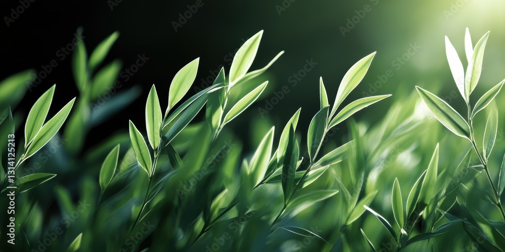 Poster serenity found in a soft-focus grass field bathed in natural light generative ai