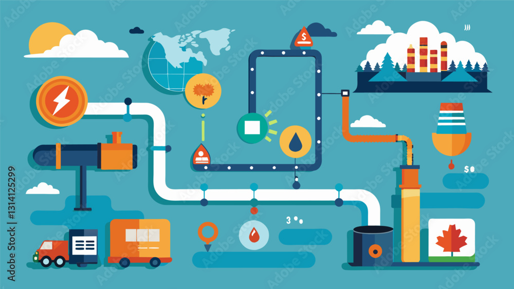 Poster an infographicstyle map using charts and graphs to highlight key statistics and facts about pipeline