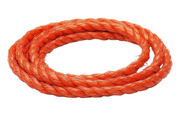 Vibrant Orange Rope Coil: A Close-Up Product Shot