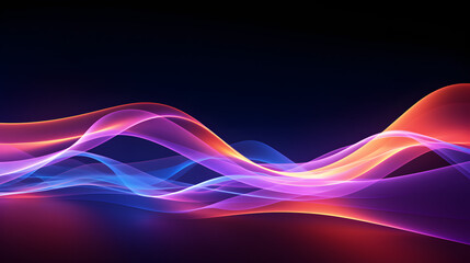 Colorful abstract light waves flowing in dynamic futuristic digital background