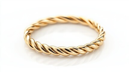 Naklejka premium Shiny gold wedding ring symbol of love isolated