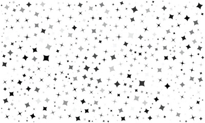 Silver star of confetti. Falling stars on a white background. Decorative element. Suitable for your design, cards, invitations, gift, vip.