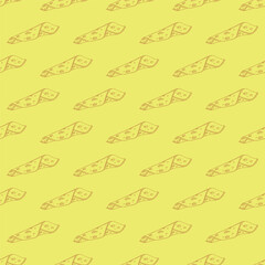 Seamless pattern with cheese doodle for decorative print, wrapping paper, greeting cards, wallpaper and fabric