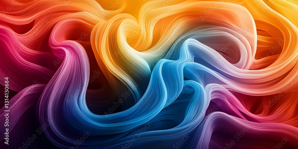 Poster color flow. edges of color flowing in a direction.