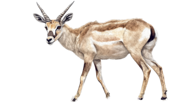 antelope isolated on white background