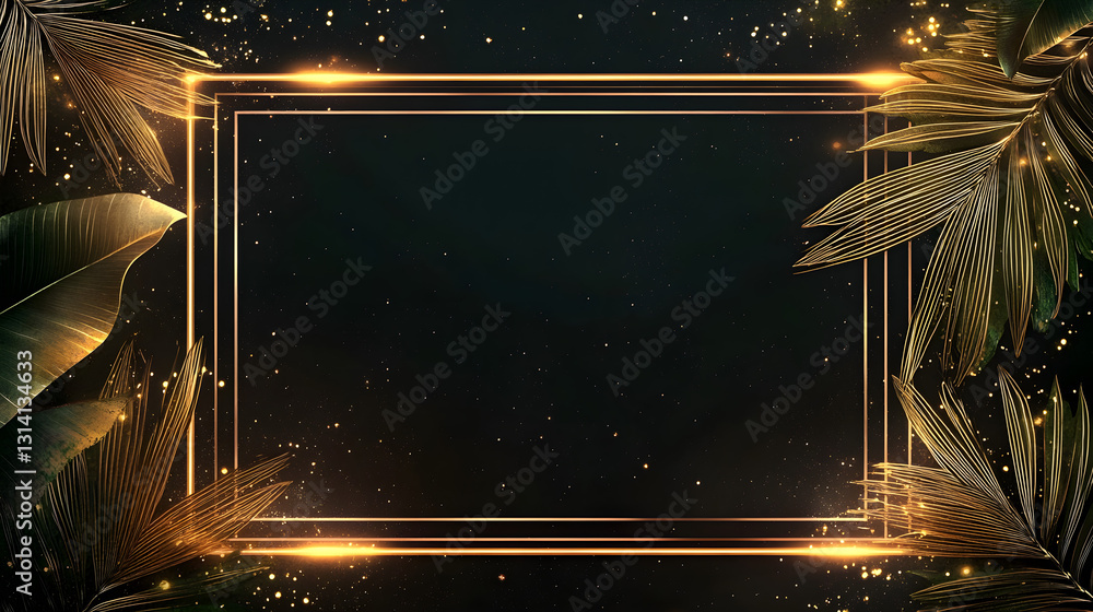 Poster rectangular frame with subtle geometric patterns