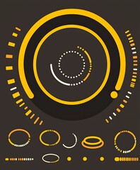 Fototapeta premium Abstract circular infographic design elements.