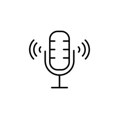 Microphone line icon