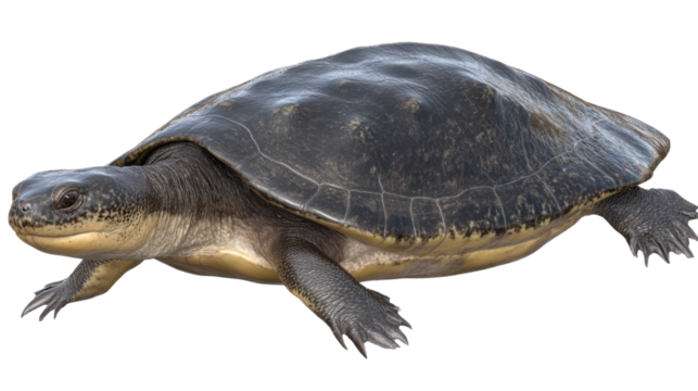 Turtle or sea turtle   isolated on white